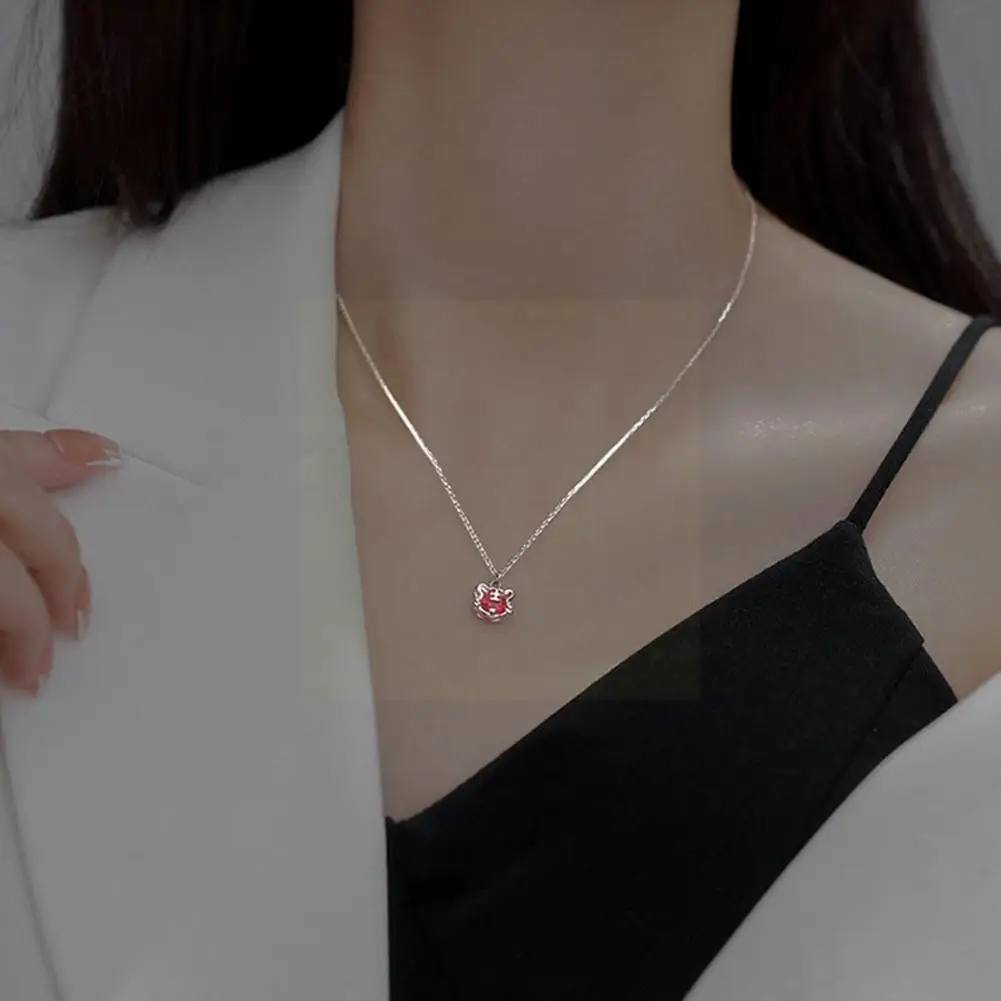 

Women New Year Gifts Men Temperature Change Color Pendant Clavicle Necklace Jewelry Necklace Tiger Chain Fashion M8g5