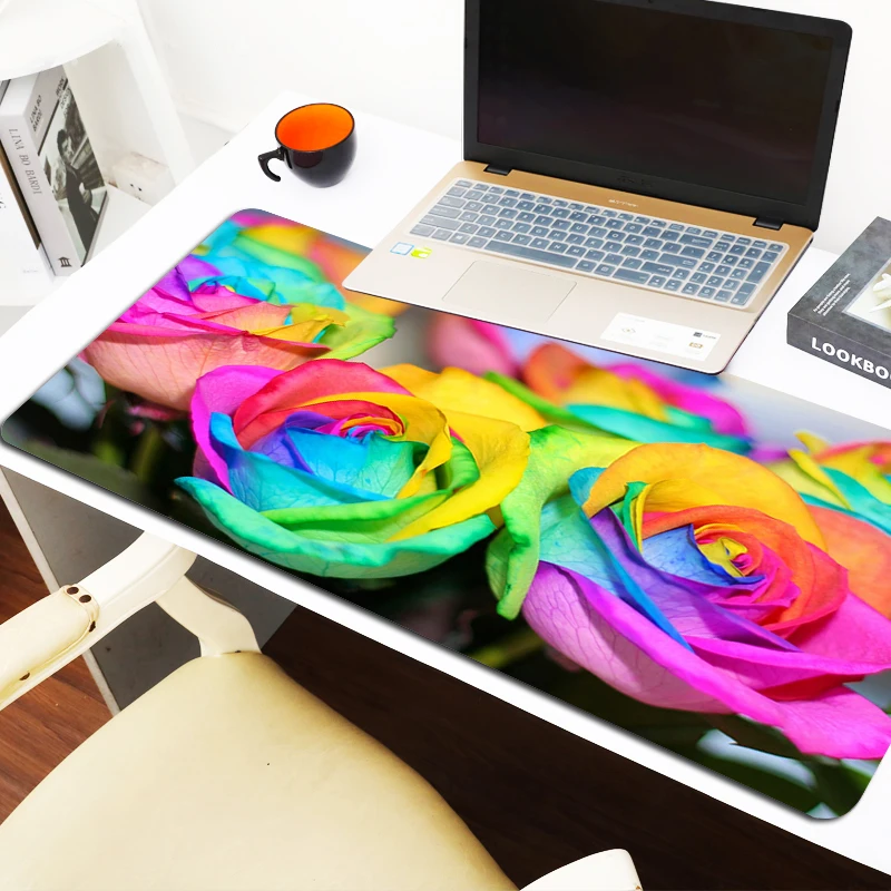 

Computer Mouse Pad Anime Colorful Pc Cabinet Games Gaming Accessories Mousepad Gamer Desk Mat Keyboard Mats Office Extended Xxl