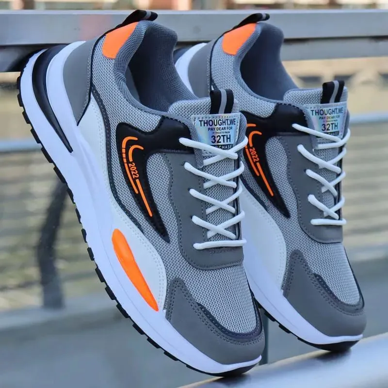 

Black/Gray Men Casual Shoes Size 39-44 Sport Sneakers Durable Outsole Running Shoes Men's Mesh Breathable Shoes Comfortable