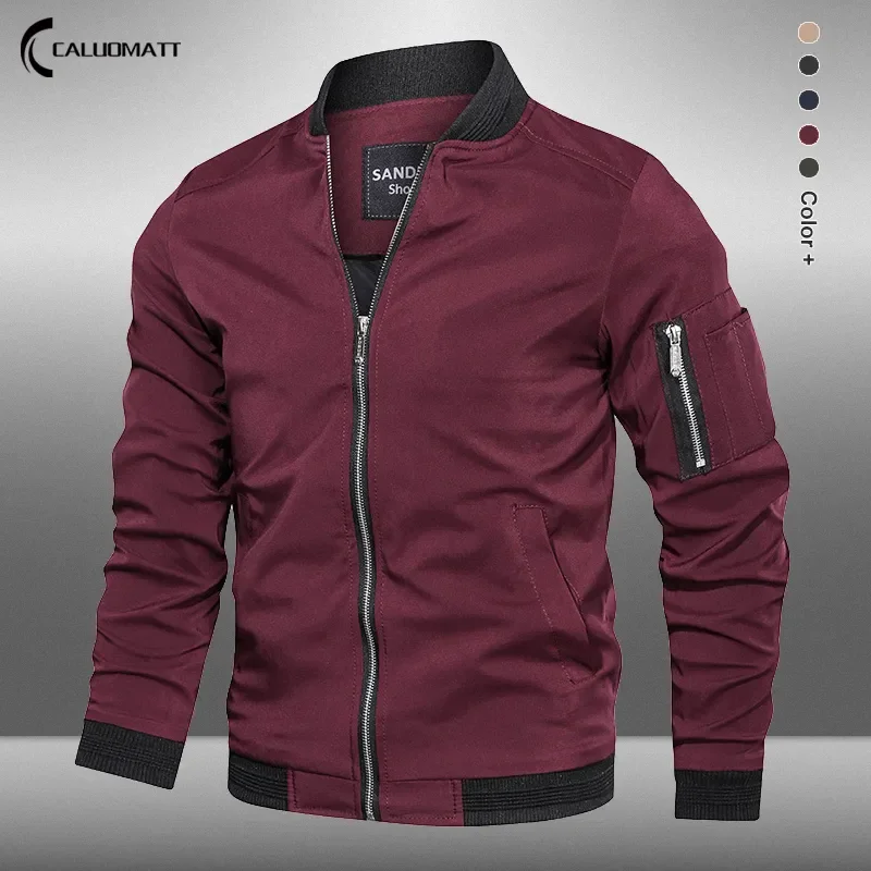 

NEW 2023 Mens Casual Jacket 2023 Winter New Fashion Zip Up Slim Fit Caots Male Trend Baseball Bomber Jacket Male Brand Overcoat