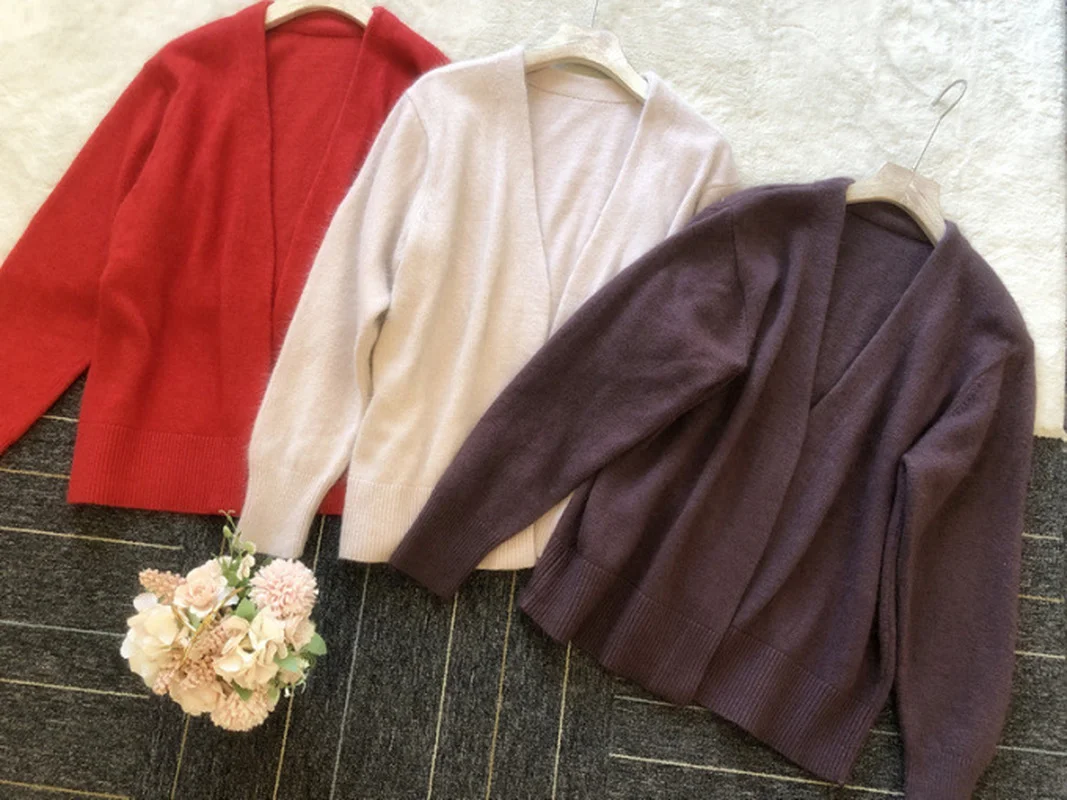 Kuzuwata 2024 осенне-зимняя женская вязаная верхняя одежда японский простой мягкий