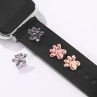 watchband charms for iwatch cat paw strap charms cartoon cute silicone bracelet decorative jewelry nails charm for sport band