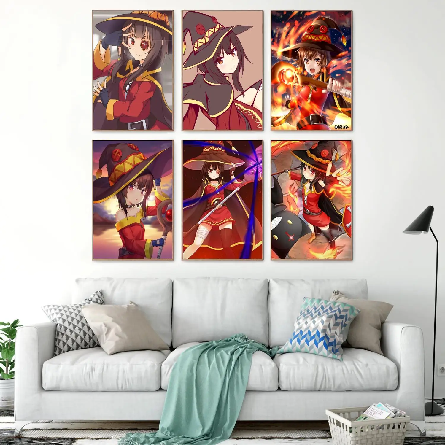 

megumin cartoon Decoration Art Poster Wall Art Personalized Gift Modern Family bedroom Decor 24x36 Canvas Posters