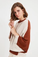 trendyol with color block knitwear sweater twoaw22kz1391