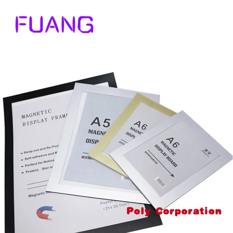 Magnetic Sign Holder, Double Sided Window Self-Adhesive Frames, durable PVC and Strong Magnetic sticker Display Frame