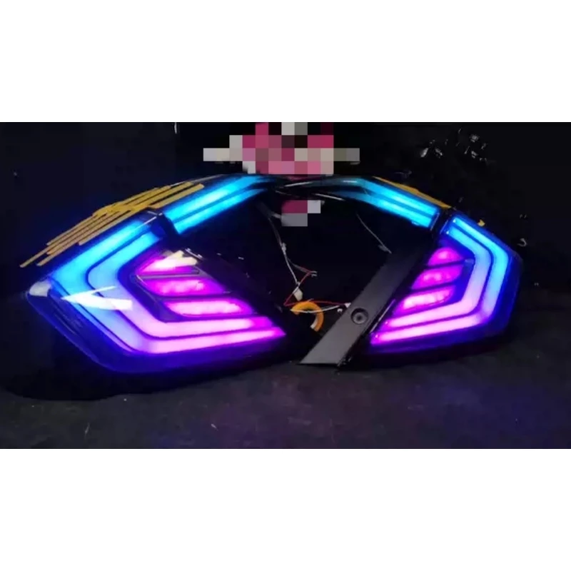 Задний фонарь для Honda Civic модифицированный задний радужного цвета стоп-сигнал