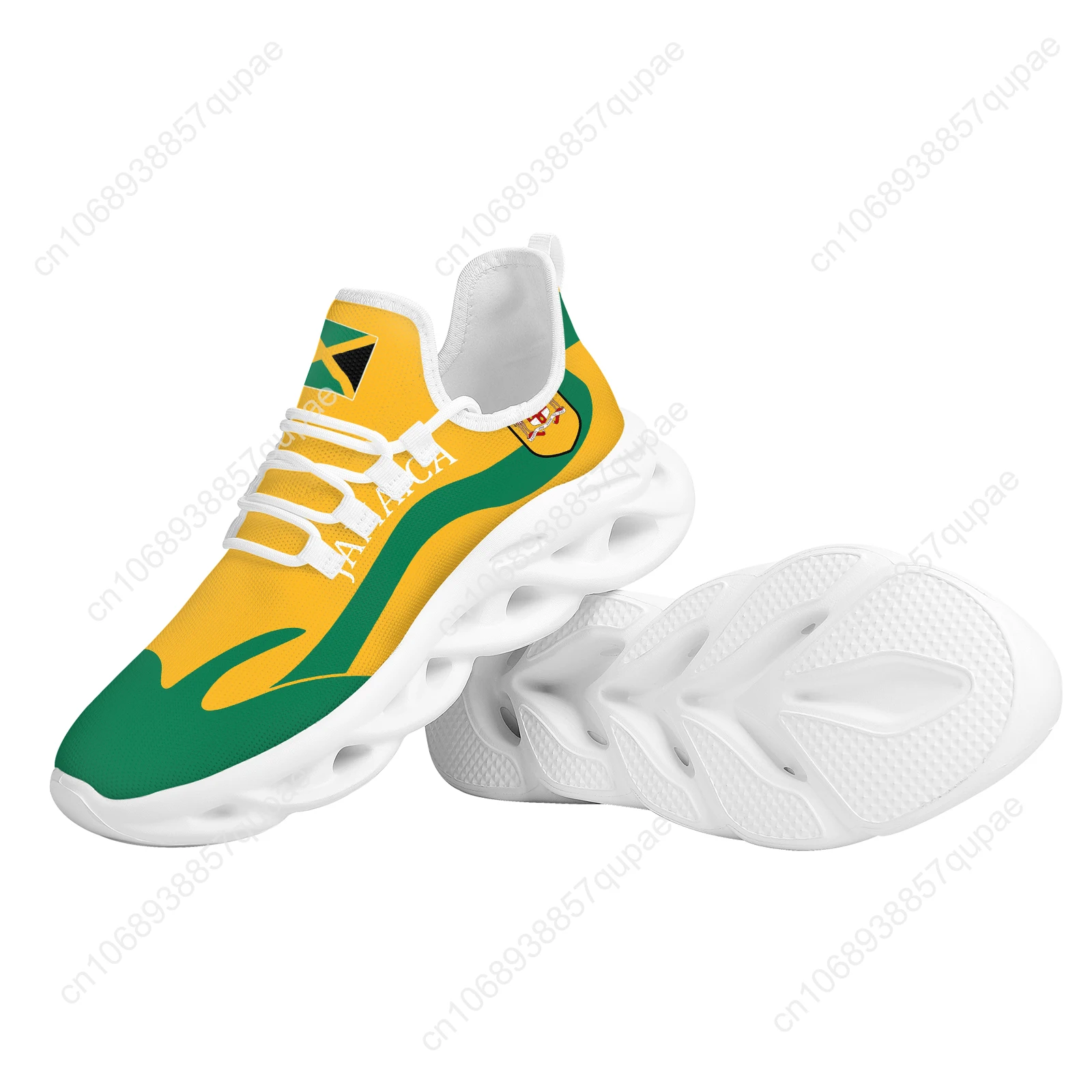 Jamaica Flag And Isle Of Springs Flats Sneakers Shoes Mens Womens Sports Fashion High Quality DIY Sneaker Custom Made Shoe