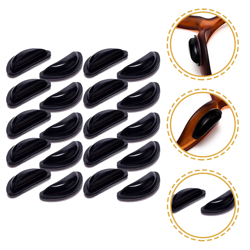 

10 Pairs Glasses Nose Pads Sunglasses Silicone Eyeglass Nonslip Soft Cushions Support Silica Gel