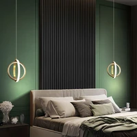 modern led bedside minimalism pendant lamp home decor aluminum indoor lighting%e2%80%8e fixture suspension luminaire black white gold