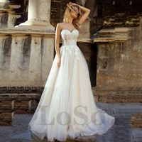 classic wedding dress strapless exquisite appliques sleeveless tulle elegant princess gown 2022 vestido de novia for women