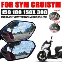 for sym cruisym 300 150 x 150x 180 cruisym300 motorcycle accessories convex mirror increase view vision lens rearview mirrors