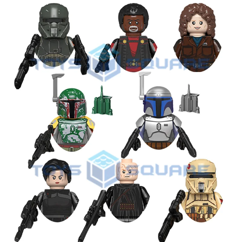 

Jango Boba Fett Peli Motto Transport Fennec Shand Shore Greef Karga Cobb Vanth Model Building Blocks MOC Bricks Set Gifts Toys