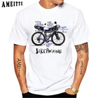 Bikepacking-забавная футболка с изображением анатомии гравия для езды на велосипеде летние мужские топы с коротким рукавом в стиле хип-хоп для мальчиков велосипедные спортивные белые повседневные футболки