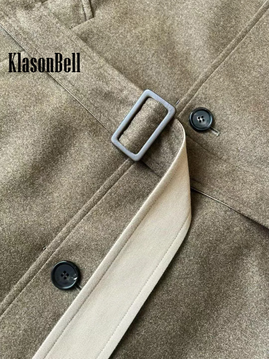 10.26 KlasonBell Мужская одежда Модная повседневная двусторонняя Длинный плащ с