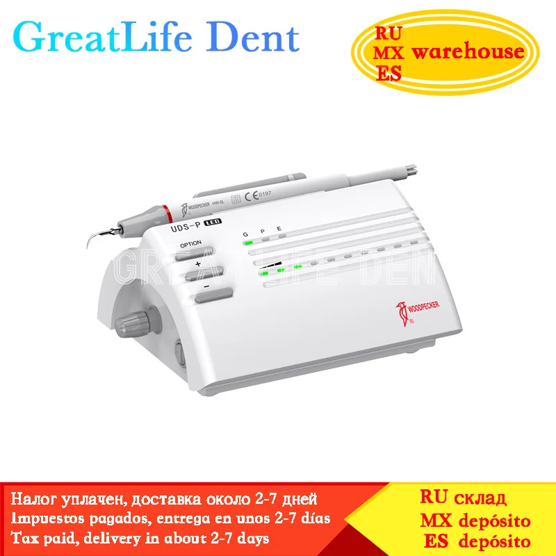 

GreatLife Dent Woodpecker UDS-P Dental Ultrasonic Scaler with Led Light Teeth Cleaning Portable Dentist Clinic Scaler