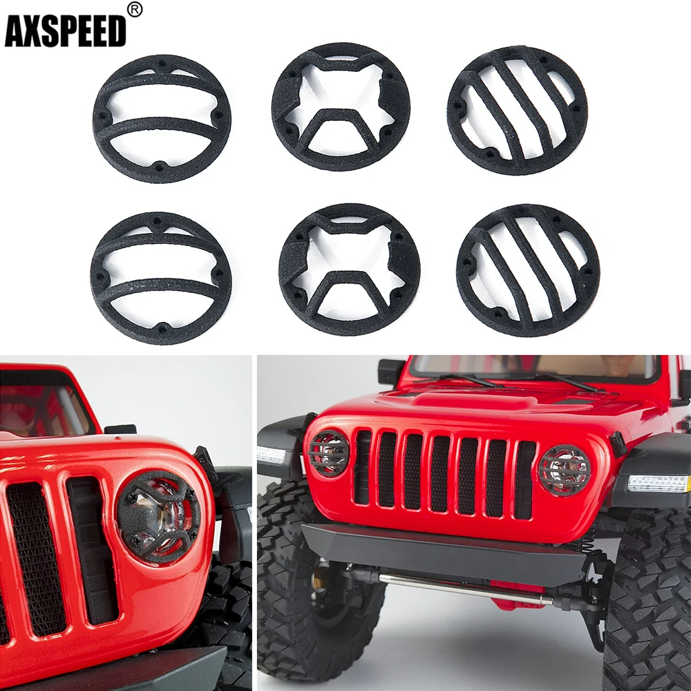 

AXSPEED 6 шт. передсветильник свет крышка абажур для 1/10 осевой SCX10 III AXI03006 AXI03007 RC Гусеничный автомобиль декоративные детали