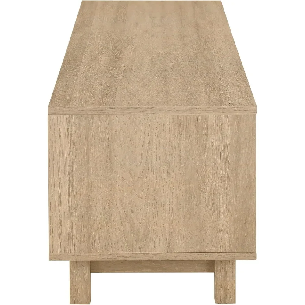 Современная низкая подставка Walton с рифлеными дверями для телевизоров