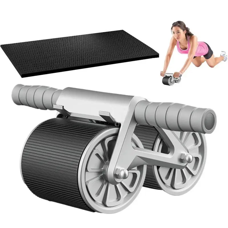 

Автоматическое оборудование для тренировки абдоминального пресса Ab Wheel со съемной противоскользящей ручкой, Двойные колеса