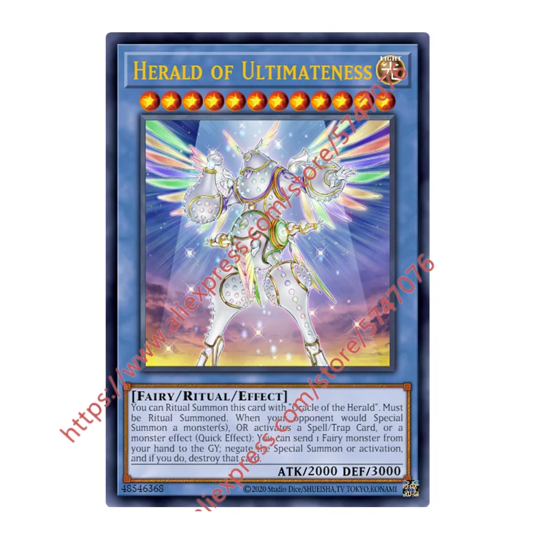 

Yu Gi Oh Herald of Ultimateness SR японские английские DIY Игрушки Хобби Коллекционные Предметы для хобби Коллекционная игра