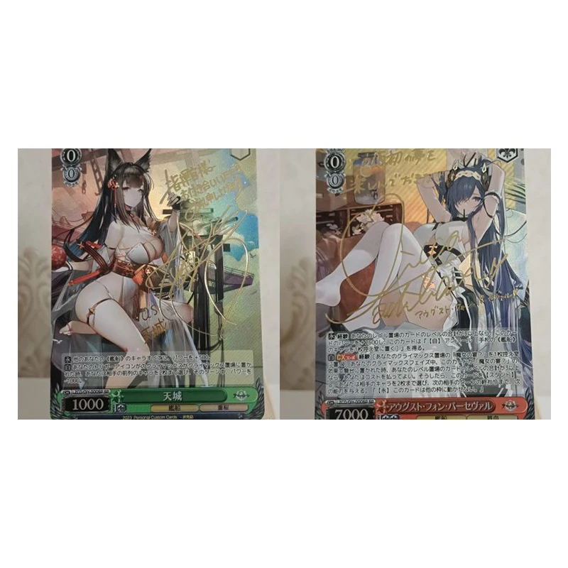 Фото Сделанные своими руками коллекционные карточки-игрушки Azur Lane: персонажи HMS Cheshire, IJN Taiho, HMS Formidable – отличный подарок №4