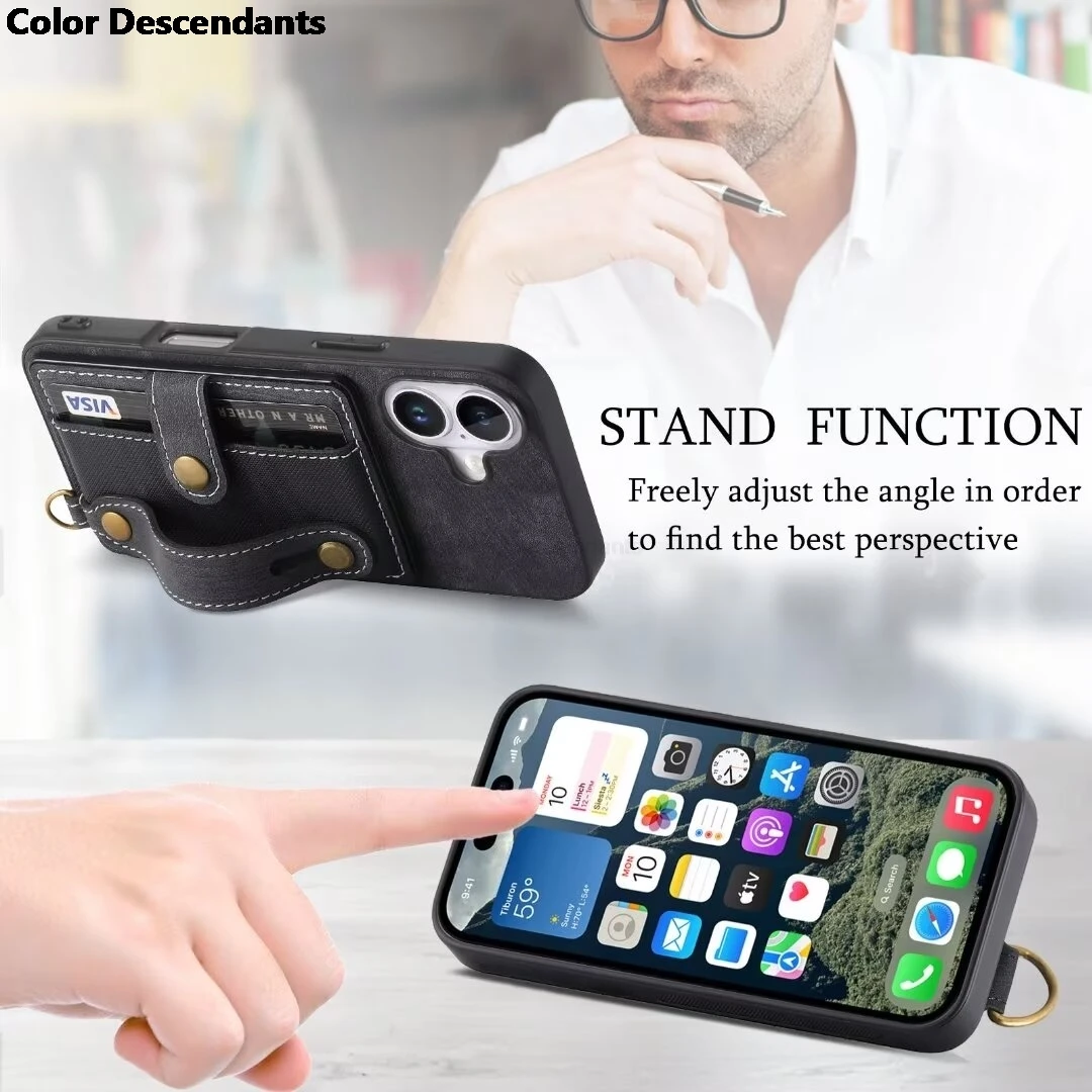 Кожаный чехол с ремешком на палец для Redmi K70 Pro K70E K60 Ultra K50 K40 K40S Роскошный держатель