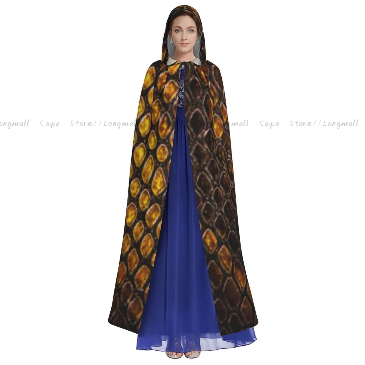 Плащ ведьмы с рисунком змеиной кожи костюм для косплея на Хэллоуин плащ унисекс