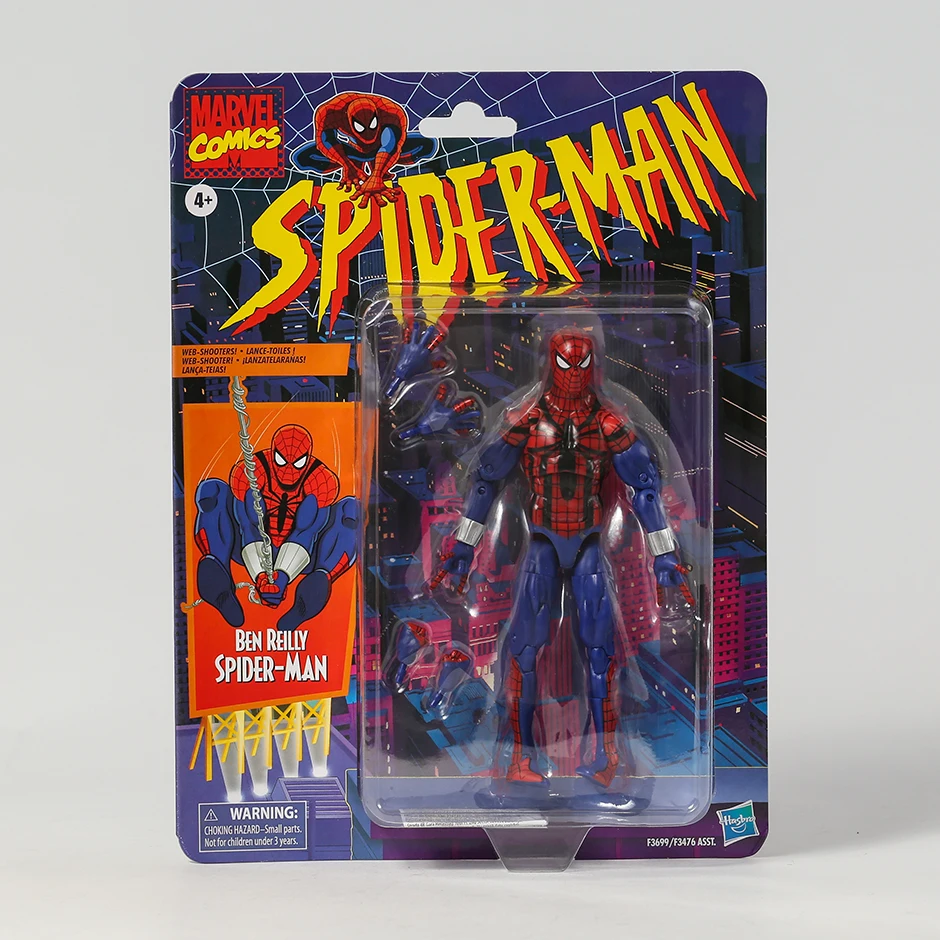 Фигурка Человека-паука в стиле ретро Marvel Legends Ben Reilly / Symbiote Spiderman 6 дюймов - купить по