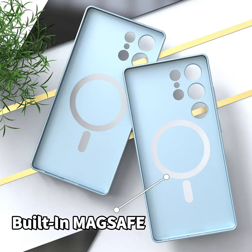 Фото Samsung S26 S25 Ultra для Magsafe Магнитный чехол Высокое качество Мягкий ТПУ Чехол для телефона с беспроводной зарядкой Coque S25 S26 S24 Plus Coque №4