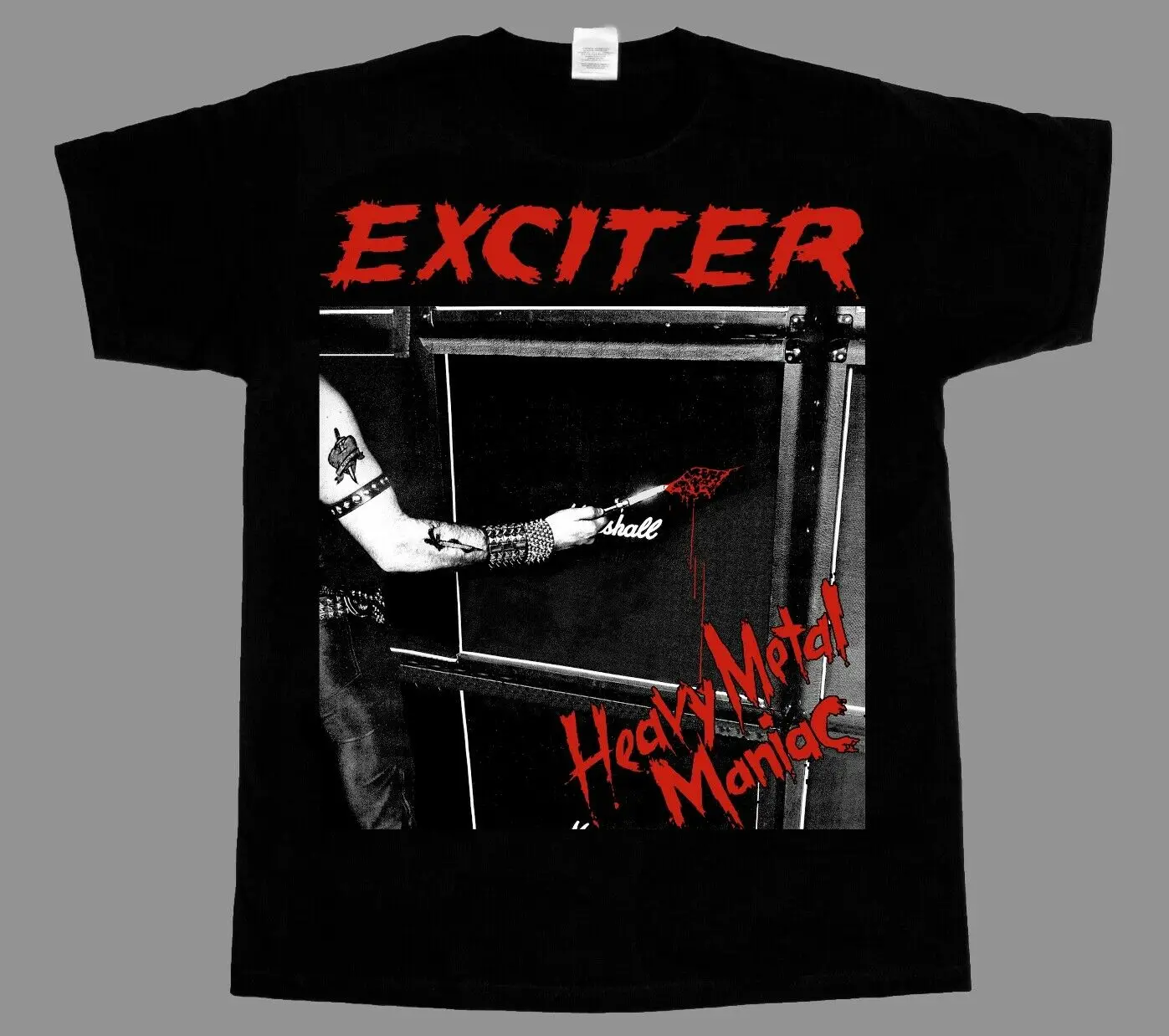 

EXCITER HEAVY METAL MANIAC'83 NEW BLACK T-SHIRT
