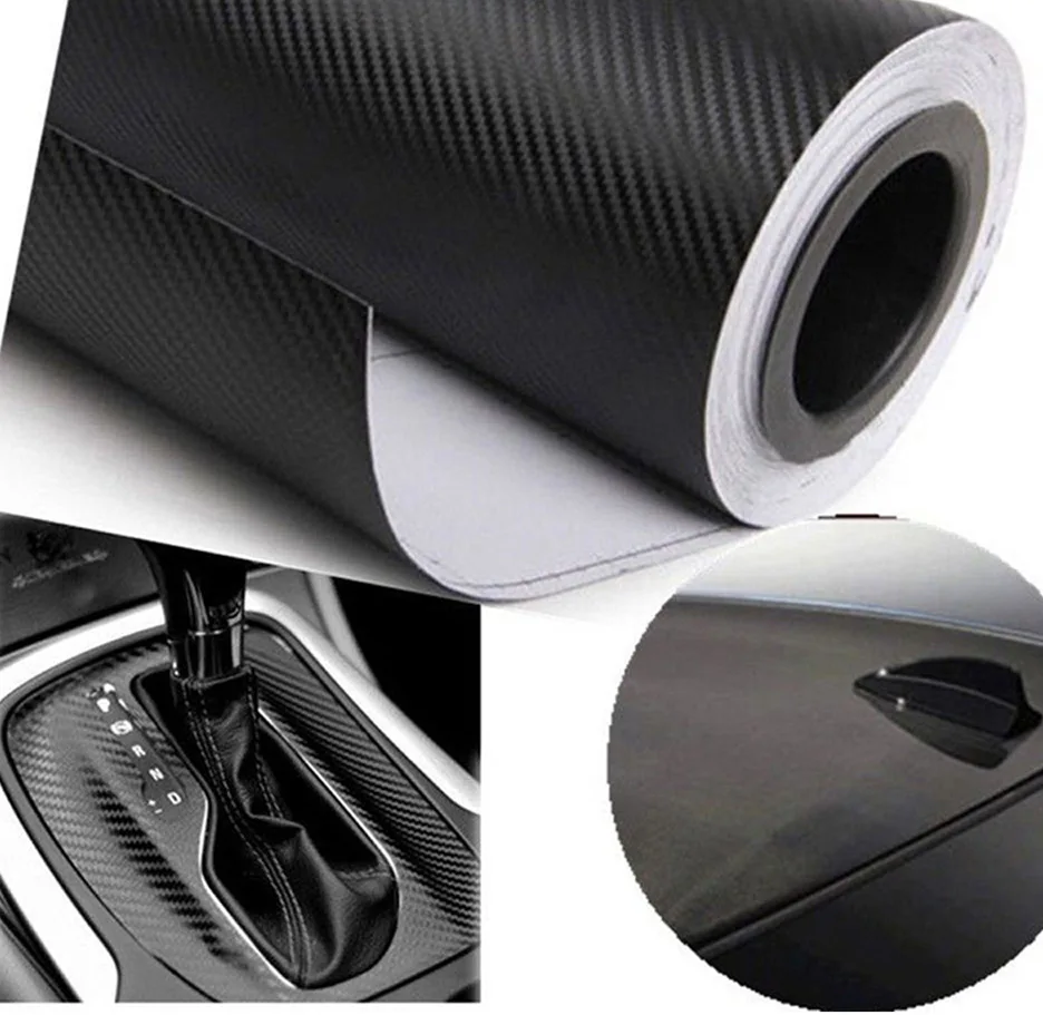 

1,27 м * 60 см 3D 3 м Автомобильная виниловая пленка из углеродного волокна углеродная Автомобильная оберточная пленка рулон бумаги мотоциклетн...