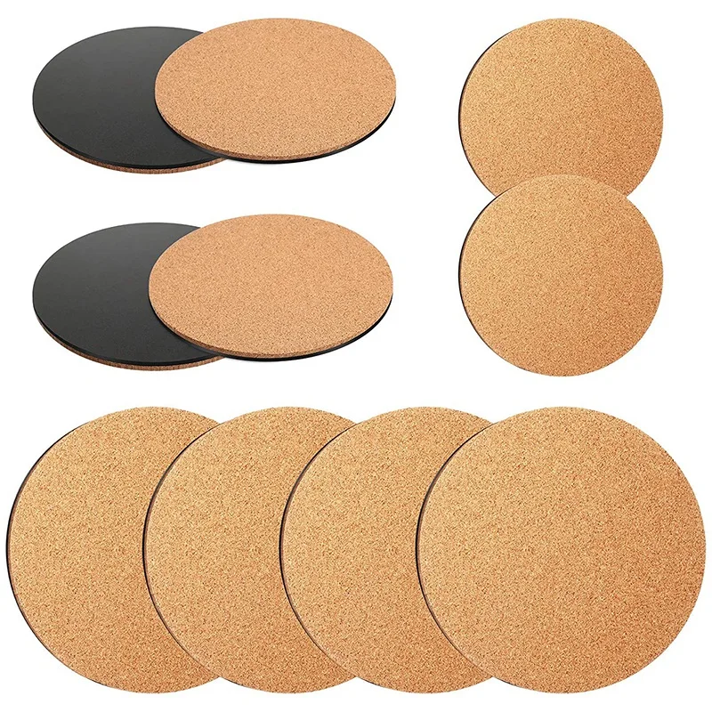 

10 Pieces Of Cork Plant Plastic Mat Round Cork Mat Round Board Mat Gardening Indoor Outdoor Flower Pot DIY Craft Project
