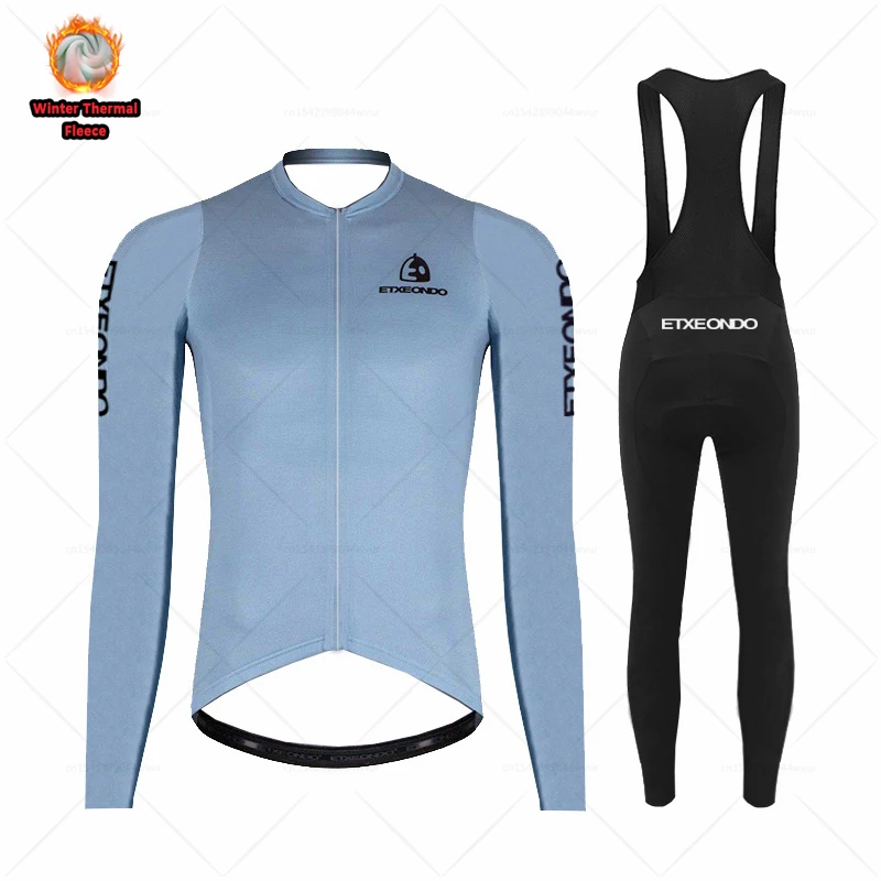 

2023 etxeondo зимний теплый флисовый велосипедный комплект из Джерси с длинным рукавом велосипедная одежда спортивная велосипедная рубашка MTB Одежда для велоспорта