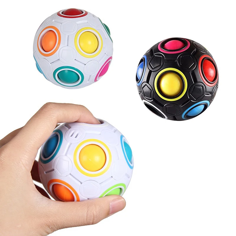 

Kids Adult Magic Cube Rainbow Puzzle Balls Educational Toy Kid Stress Reliever