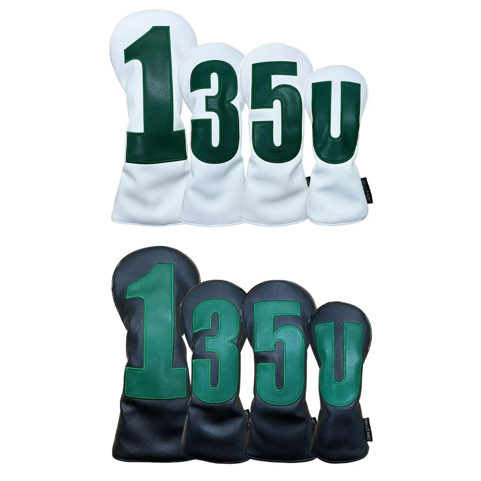 

Golf Head Covers for Driver & Fairway Woods, Premium Leather Headcovers, Designed to Fit All Woods and Drivers