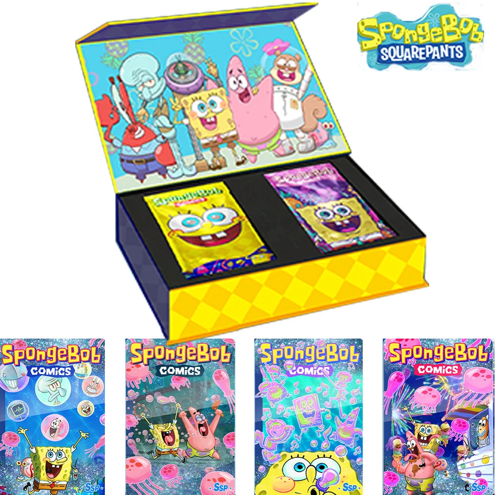 

Spongebob Miracle Park Series Collection Cards Crayon Shinchan Snoopy Garfield Doraemon Animation Movie Peripheral Toy Kid Gifts