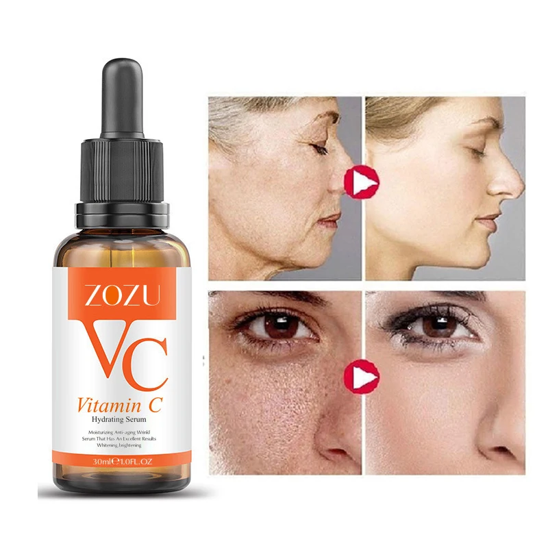

Vitamin C Serum for Face Care Anti-Aging Acne Scar Removal Spots Freckle VC Essence Hyaluronic Acid Whitening Facial Cream