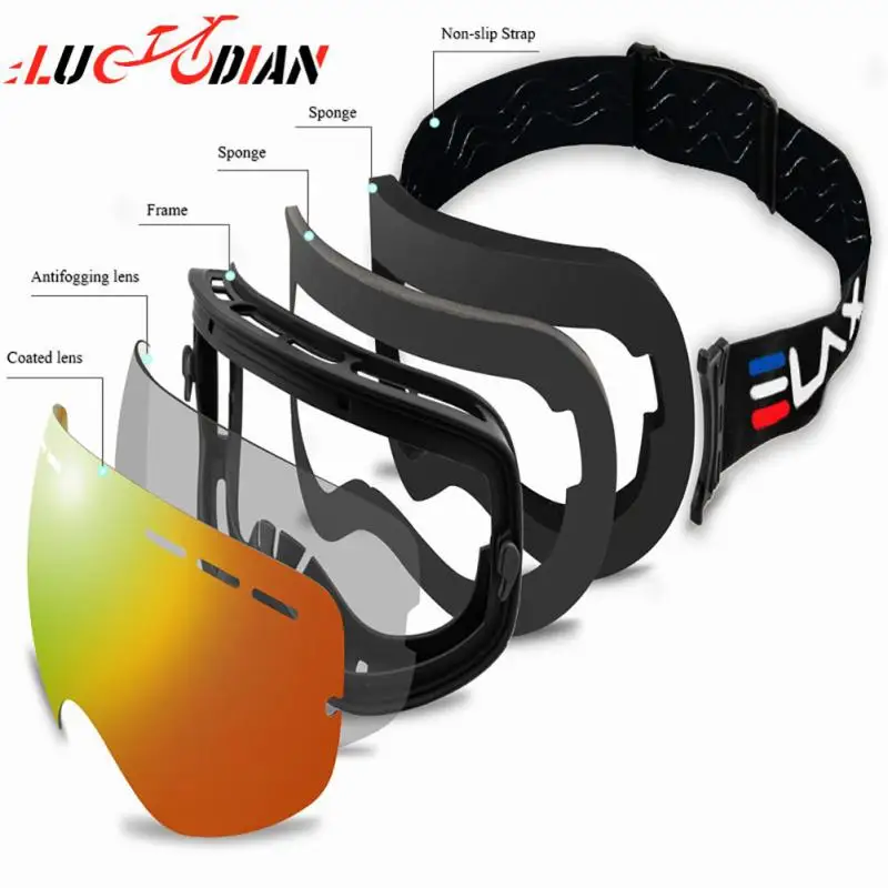 

Anti-radiation Ski Goggles Eye Protection Anti-fog Glasses Durable Anti-wind Mountaineering Goggles Winter Outdoor Equipment