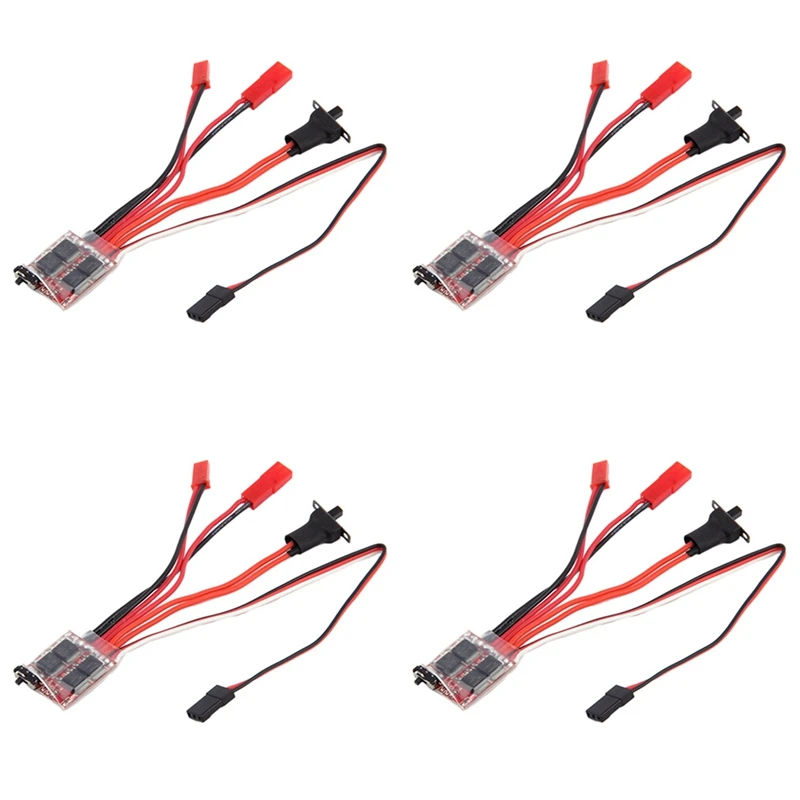 

4X RC ESC 30A 4-8V Brush Motor Speed Controller 1/16 1/18 For Climbing RC Car Ship Tank Mini 4Wd WPL Car