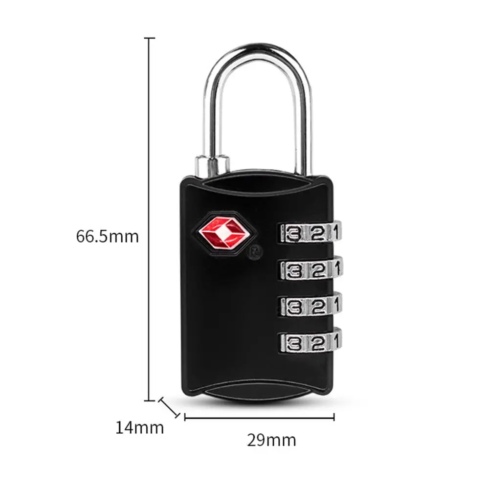 Portable Protection Security Luggage Weatherproof Safely Code Lock TSA Customs Lock 4 Digit Combination Lock Anti-theft images - 6