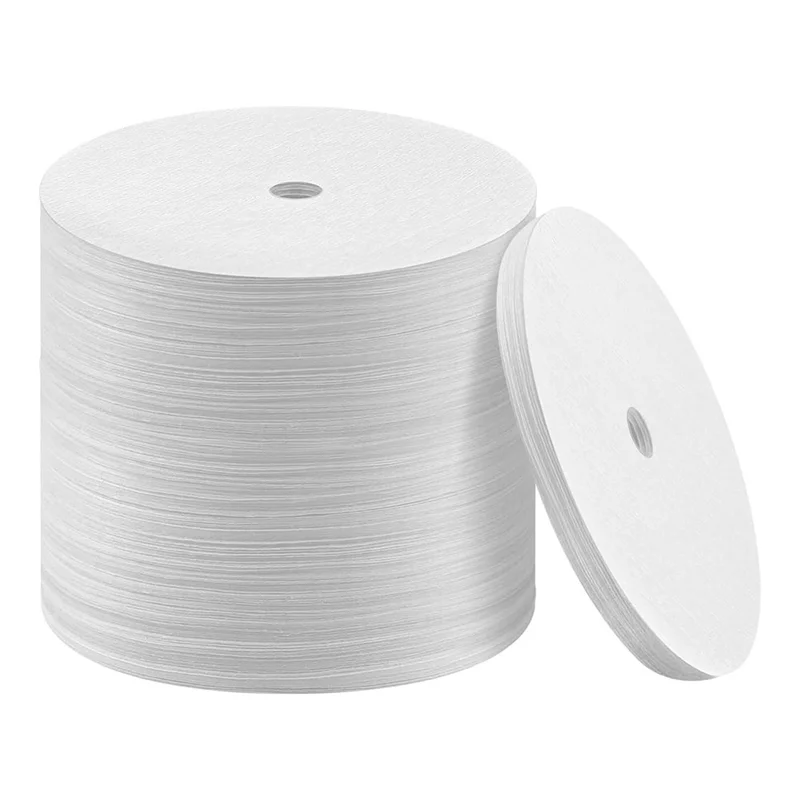 Фото LLCS-500PCS Фильтры для кофе с графическим перколятором, 3,75-дюймовые натуральные неотбеленные одноразовые фильтры для кофе Дисковые фильтры для кофе №5