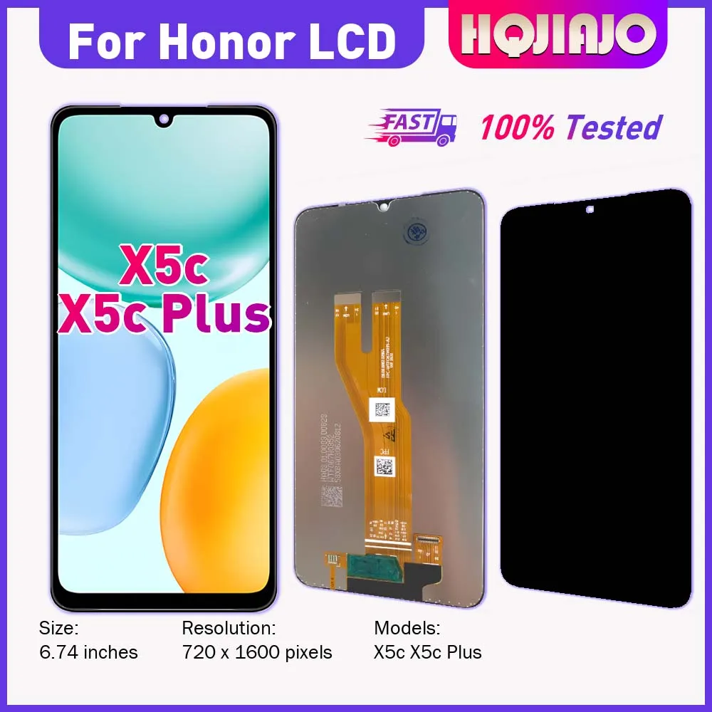 6,74-дюймовый ЖК-дисплей хорошего качества для Honor X5c X5c Plus 4G, сенсорный экран, дигитайзер для Honor X5cPlus NLA-LX1, ремонтный комплект ЖК-дисплея в сборе (art.: 3920d93fde1df) - 3920d93fde1df