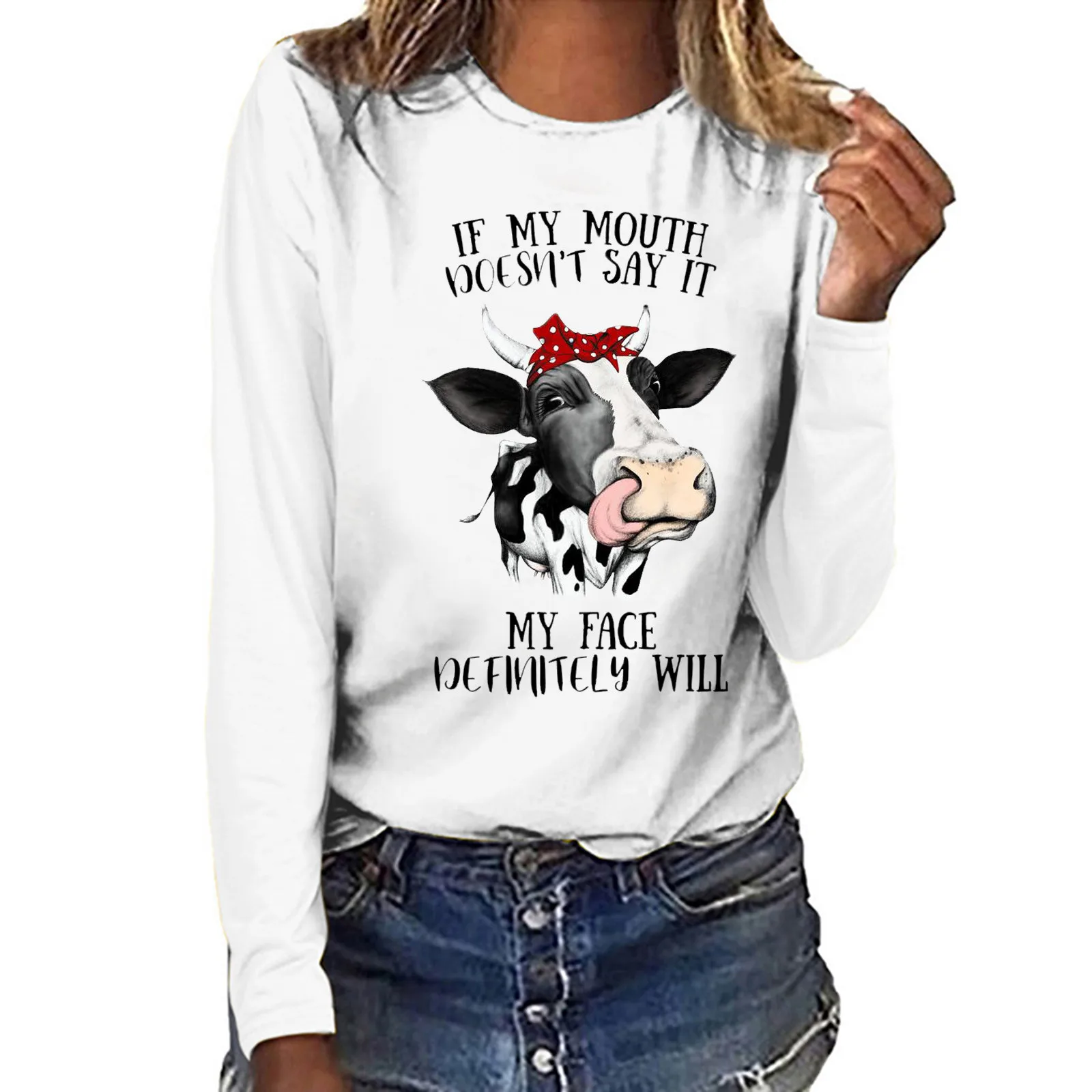 

Sweatshirt Printed Long Top Women Shirts Blouse Sleeve Pullover Women's Blouse Top Women Small Short Sleeve Office Blouse
