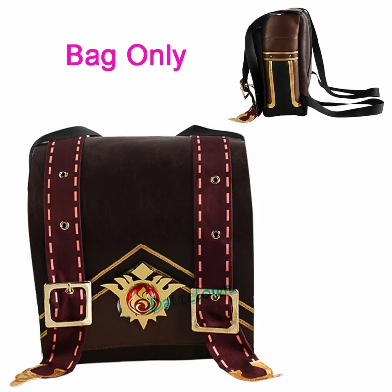 GenshinImpact Klee Косплей Костюм рюкзак Dodoco Wig детский наряд платье сумка обувь Хэллоуин