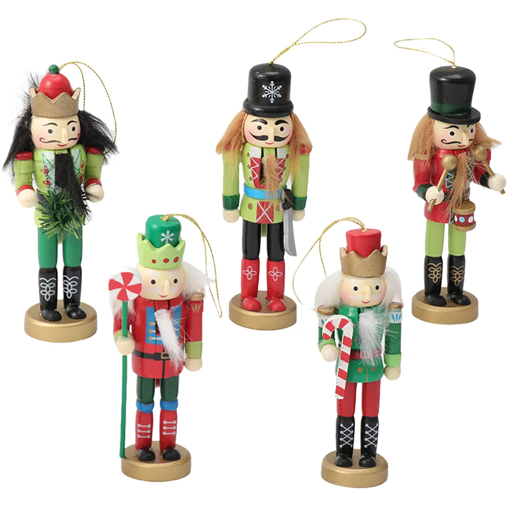 

Nutcracker Treechristmas Decor Hanging Pendants Soldier Ornament Pendant Wooden Ornaments Wood Nutcrackers Figures Walnut