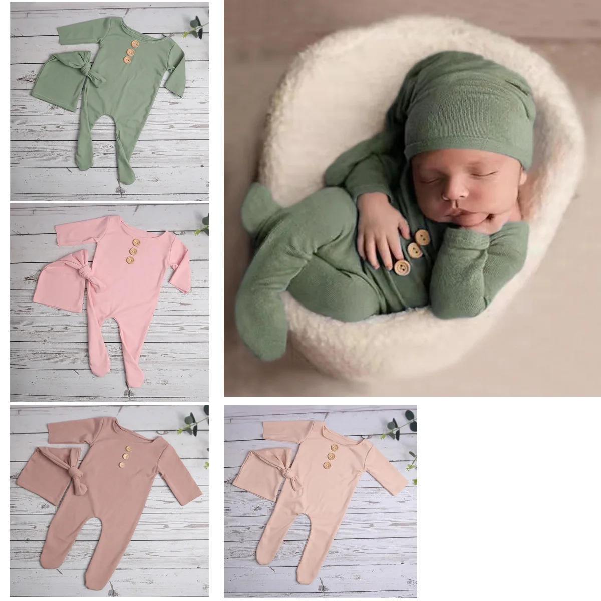 

Newborn Photography Props Baby Costume Hat New Born Baby Fotografia for Girls Boys Clothes Photography Clothing