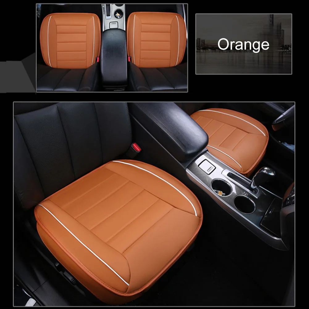 

Leather Car Seat Cover Four Seasons Front Rear 3D Leather Cushion Breathable Protector Mat Pad Auto Accessories Universal Size