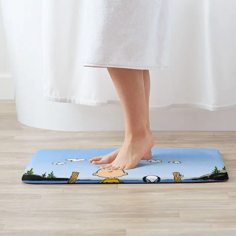 Пользовательский мультфильм Снупи Вудсток анимация коврик для двери