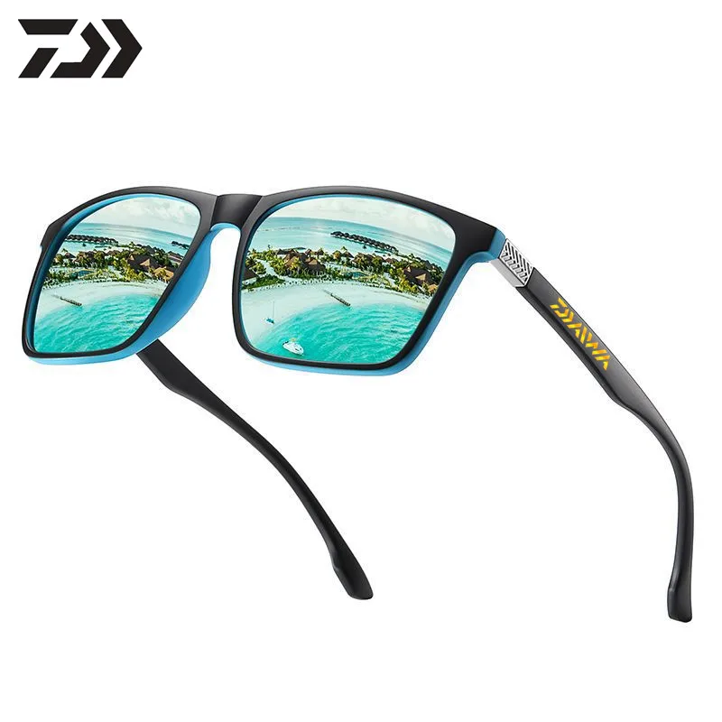 

Мужские солнцезащитные очки Daiwa Uv400, поляризационные очки для рыбалки, классические квадратные солнцезащитные очки с защитой от УФ лучей, ул...