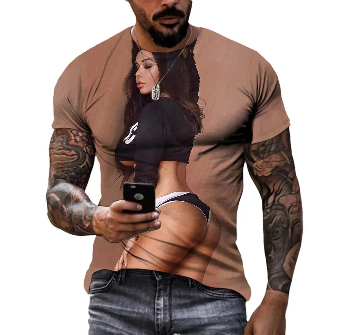 Лидер продаж летняя креативная Сексуальная красивая футболка с 3d принтом модная