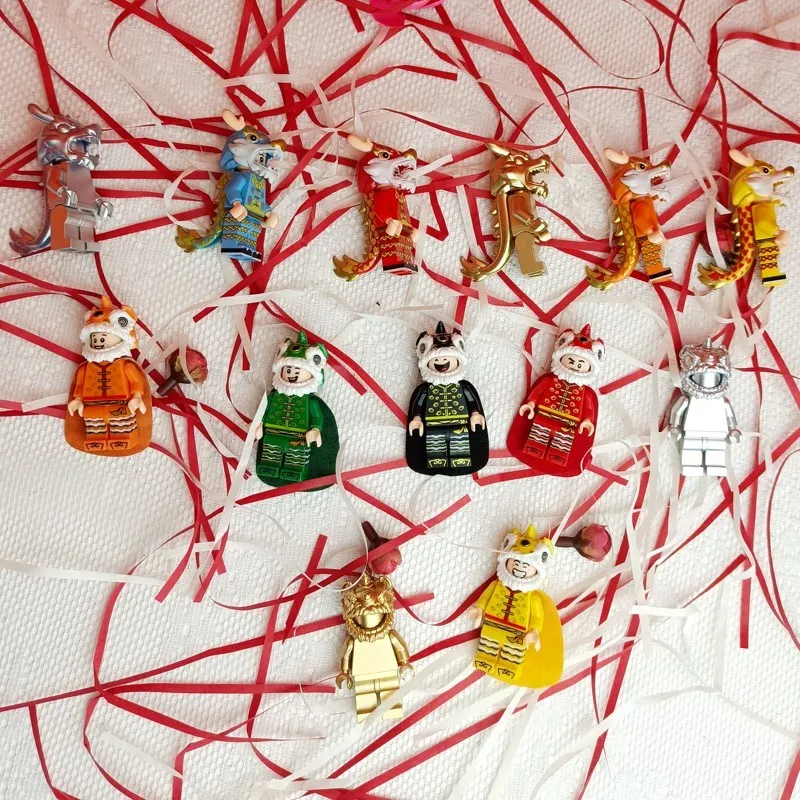 Танцевальный дракон в виде льва Этническая мода китайский новый год маленький